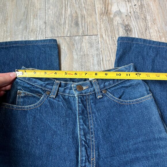 Vintage Calvin Klein Jeans Women's 6 / 25 x 31 Wide Leg High Rise Blue 80s USA - Picture 7 of 12